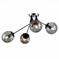 SLE106002-04 Светильник потолочный Хром, Черный/Дымчатый E14 4*40W MAREA SLE106002-04 Светильник потолочный Хром, Черный/Дымчатый E14 4*40W MAREA