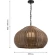Favourite Wicker 4884-1P Уличный подвесной влагозащищенный светильник с плафоном из коричневого ротанга диаметром 60см, высота плафона 40см, общая высота 188см, лампа Е27 1шт макс 40Вт, IP44, 220В