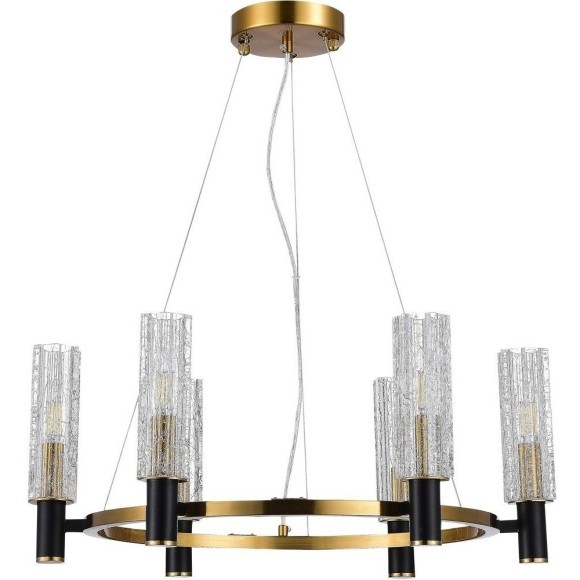 SL1238.303.06 Люстра подвесная ST-Luce Латунь/Кракелированное стекло E14 6*40W CASALI SL1238.303.06 Люстра подвесная ST-Luce Латунь/Кракелированное стекло E14 6*40W CASALI