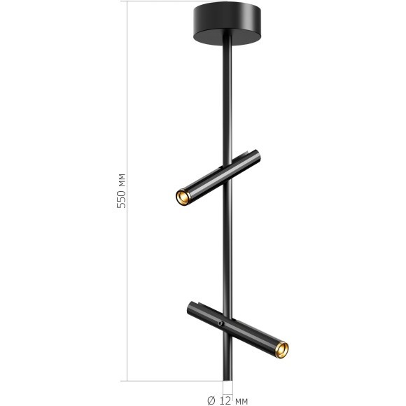 SL6210.403.02 Светильник подвесной ST-Luce Черный/Черный, Золотистый LED 2*3W 3000K LILT