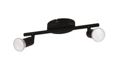 32429  Спот BUZZ-LED, GU10, 2x2,8W, 2X250lm, L295, B70, сталь, черный