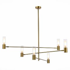 SL1239.303.06 Люстра потолочная ST-Luce Латунь/Белый, Прозрачный G9 6*5W 4000K VITRA SL1239.303.06 Люстра потолочная ST-Luce Латунь/Белый, Прозрачный G9 6*5W 4000K VITRA