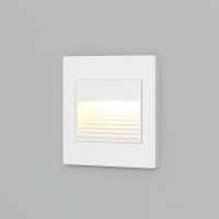 DK3050-WH Светильник встраиваемый в стену, IP 20, LED 3000, 1 Вт, белый, пластик