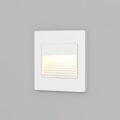 DK3050-WH Светильник встраиваемый в стену, IP 20, LED 3000, 1 Вт, белый, пластик