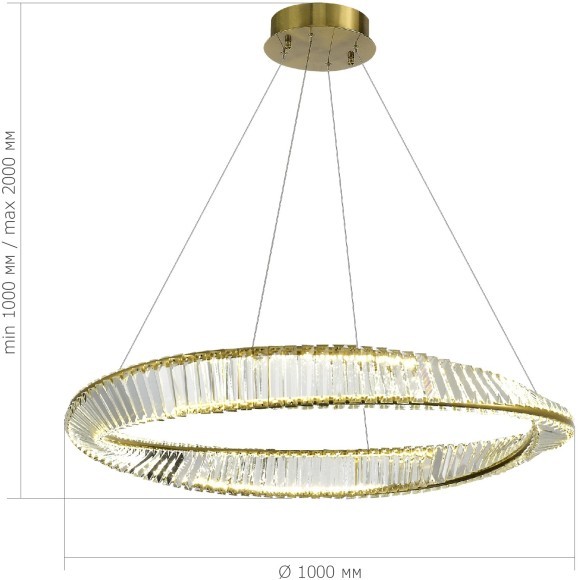 SL6204.321.01 Светильник подвесной ST-Luce Латунь/Прозрачный LED 1*58W 4000K RITORTO SL6204.321.01 Светильник подвесной ST-Luce Латунь/Прозрачный LED 1*58W 4000K RITORTO