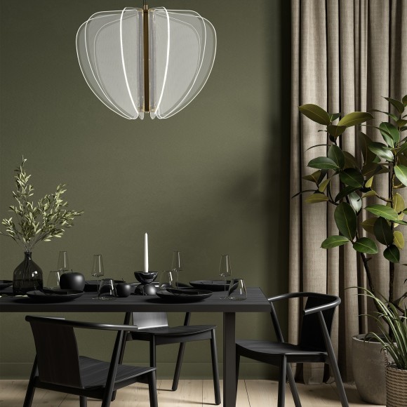 SL6509.203.01 Светильник подвесной ST-Luce Золотистый/Прозрачный LED 1*45W 4000K FESALE