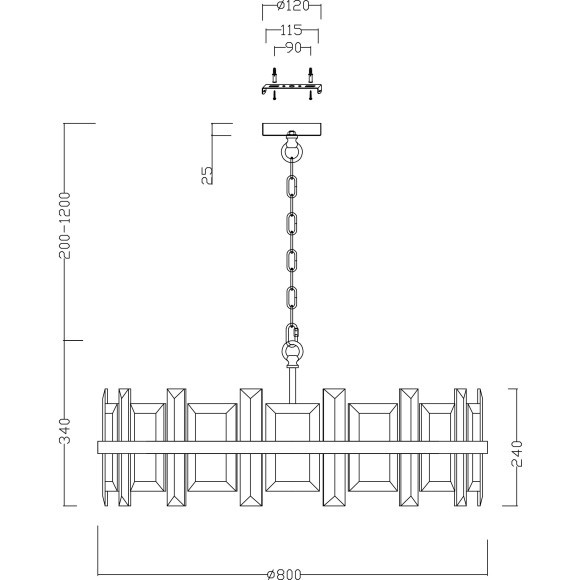 Люстра подвесная Maytoni MOD201PL-07N Cerezo под лампы 7xE14 40W