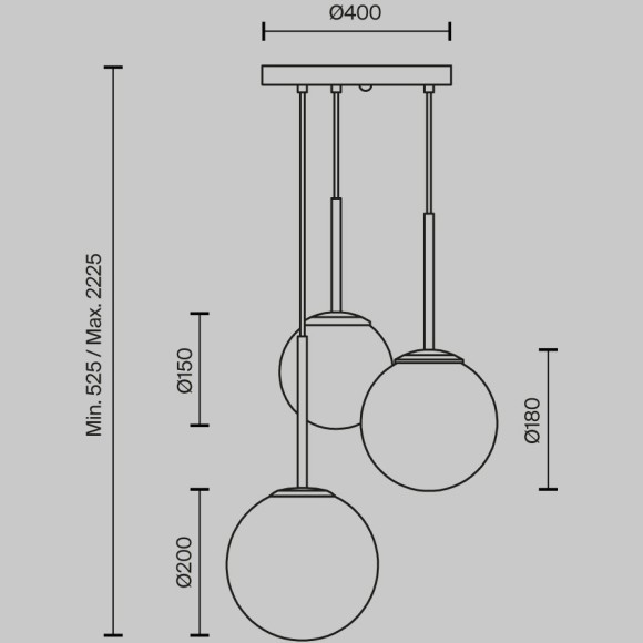 Подвесной светильник Maytoni MOD321PL-03B