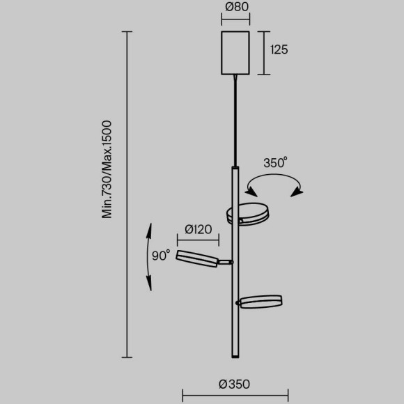 Подвесной светильник Maytoni MOD070PL-L18B3K Подвесной светильник Maytoni MOD070PL-L18B3K