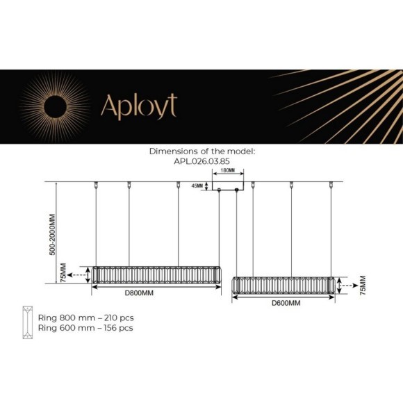 Люстра подвесная APL.026.03.85