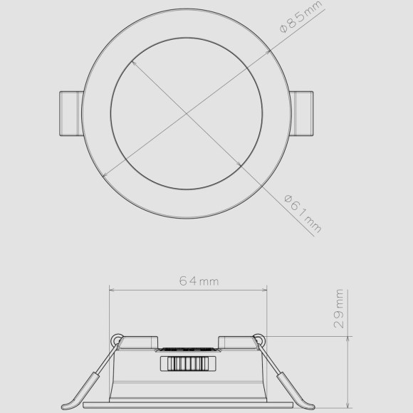 4644-1C, врезной светильник, D86xH30, cutout:D68, LEDx5W, 420LM/460LM/440LM, 3000K/4000K/6500K, IP44, CRI>80, beam angle:120, included 4644-1C, врезной светильник, D86xH30, cutout:D68, LEDx5W, 420LM/460LM/440LM, 3000K/4000K/6500K, IP44, CRI>80, beam angle:120, included
