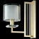 NICOLAS AP1 GOLD/WHITE 3401/401 Crystal Lux Бра золотое с прозрачным и белым стеклянным плафоном, E14 1 × 60 Вт, IP20, 220 В