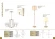 NICOLAS AP1 GOLD/WHITE 3401/401 Crystal Lux Бра золотое с прозрачным и белым стеклянным плафоном, E14 1 × 60 Вт, IP20, 220 В