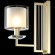 NICOLAS AP1 GOLD/WHITE 3401/401 Crystal Lux Бра золотое с прозрачным и белым стеклянным плафоном, E14 1 × 60 Вт, IP20, 220 В