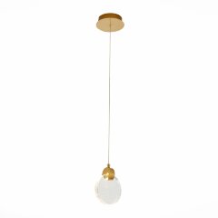 SL6104.203.01 Подвес ST-Luce Золотистый/Прозрачный,С пузырьками воздуха LED 1*3W 3000K MONTECELIO SL6104.203.01 Подвес ST-Luce Золотистый/Прозрачный,С пузырьками воздуха LED 1*3W 3000K MONTECELIO