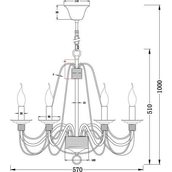 Люстра подвесная Freya FR2046-PL-06-WG Velia под лампы 6xE14 60W Люстра подвесная Freya FR2046-PL-06-WG Velia под лампы 6xE14 60W