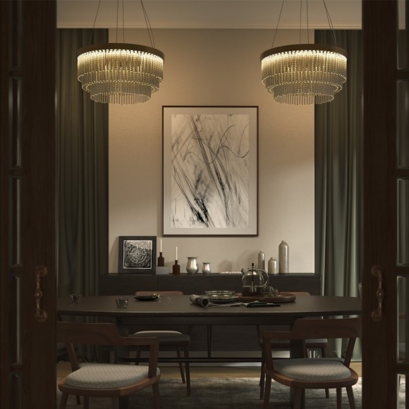 MOD486PL-L38BSK Подвесной светодиодный светильник с трехступенчатым перекл. цветовой температуры 2700-3000-4000К Maytoni Trove