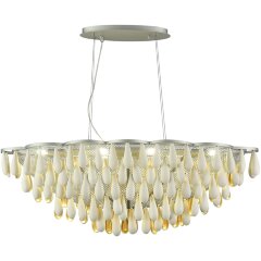 SL1517.103.08 Светильник подвесной ST-Luce Серебристый/Белый, Золотистый E14 8*40W Faenza SL1517.103.08 Светильник подвесной ST-Luce Серебристый/Белый, Золотистый E14 8*40W Faenza