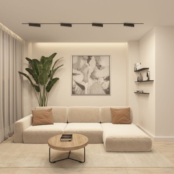 Однофазный двужильный светодиодный трековый светильник Denkirs DK6444-BK Edder 4000К 1560Лм CRI90+ 24° 20Вт