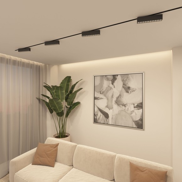 Однофазный двужильный светодиодный трековый светильник Denkirs DK6444-BK Edder 4000К 1560Лм CRI90+ 24° 20Вт