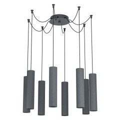 39824 MENTALONA Светодиодный подвес с 8 лампами GU10, 36Вт, графитовый, белый 39824 MENTALONA Светодиодный подвес с 8 лампами GU10, 36Вт, графитовый, белый