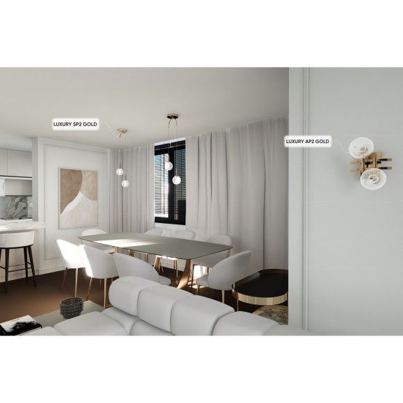 Бра Crystal Lux LUXURY AP2 GOLD Бра Crystal Lux LUXURY AP2 GOLD