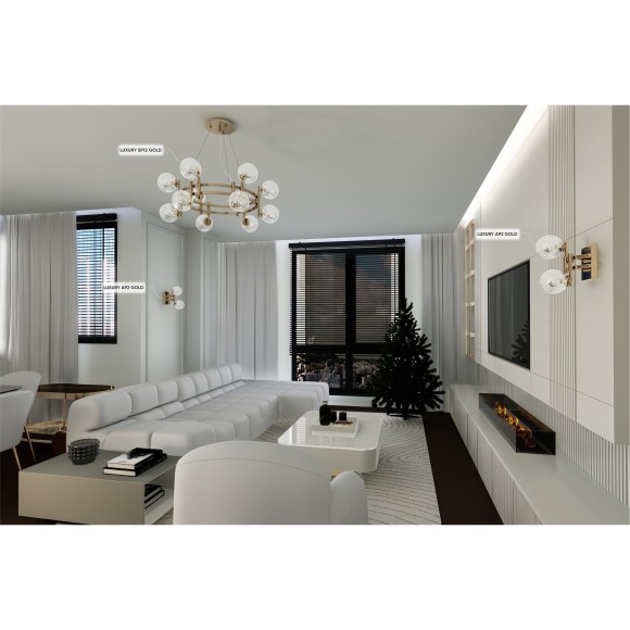 Бра Crystal Lux LUXURY AP2 GOLD Бра Crystal Lux LUXURY AP2 GOLD