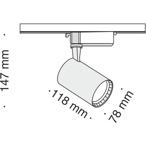 Трековый светильник Technical TR003-1-12W4K-W
