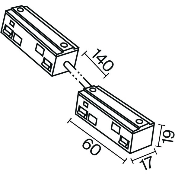 Гибкий соединитель питания 15см Maytoni Exility TRA034CPC-42B-15-1