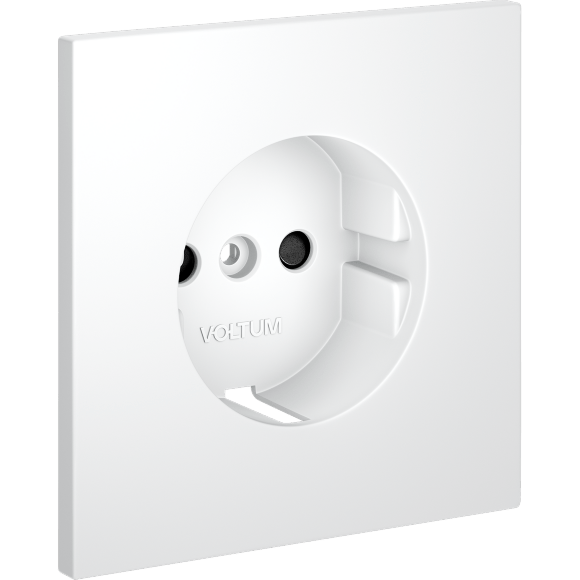 Накладка для розетки с заземлением и защитными шторками, S70 (белый матовый) Накладка для розетки с заземлением и защитными шторками, S70 (белый матовый)