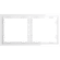 Рамка пластиковая VOLTUM S70 на 2 поста, (белый глянцевый)