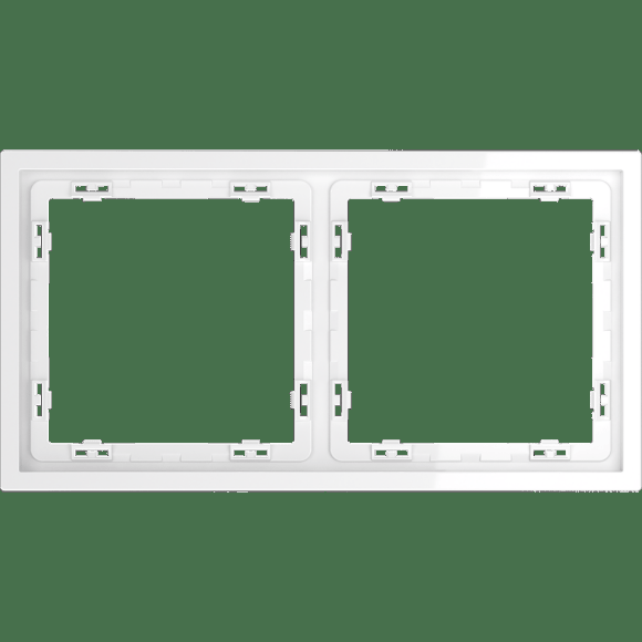 Рамка пластиковая VOLTUM S70 на 2 поста, (белый глянцевый)