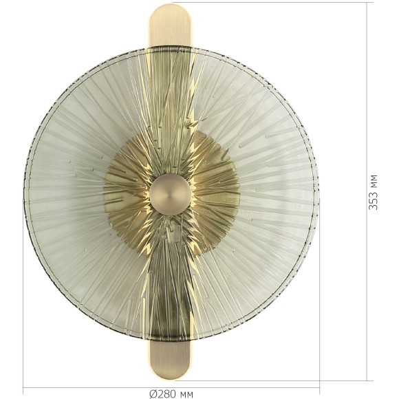 SL6141.321.01 Светильник настенный ST-Luce бронза/зелёный LED 1*11W 4000K WASI