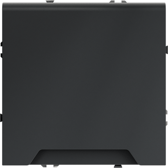 Розетка встраиваемая VOLTUM S70 с заземлением, защитными шторками и крышкой 16А, (графит)