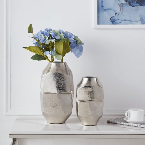 421041 ABUCAY Декоративная ваза, металл, никель, L135, B90, H225 421041 ABUCAY Декоративная ваза, металл, никель, L135, B90, H225