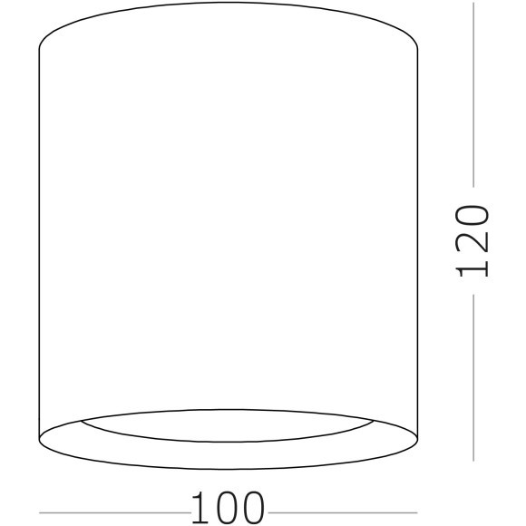 ST156.502.01 Светильник потолочный Белый GU10 1*50W IP20 D100xH120 180-240V Без ламп Накладные светильники