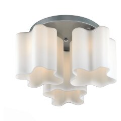 SL116.502.03 Люстра потолочная ST-Luce Серебристый/Белый E27 3*60W ONDE SL116.502.03 Люстра потолочная ST-Luce Серебристый/Белый E27 3*60W ONDE