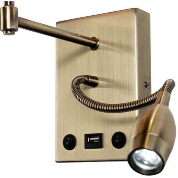 Бра Arte Lamp A2581AP-2AB ELBA под лампу 1xE27 60W Бра Arte Lamp A2581AP-2AB ELBA под лампу 1xE27 60W