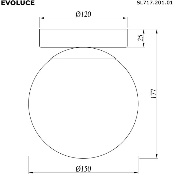 SL717.201.01 Светильник настенный Золотистый/Белый E27 1*40W ACINI