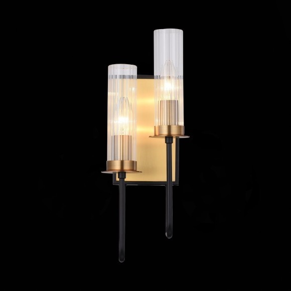 SL336.301.02 Бра ST-Luce Коричневый, Бронза/Прозрачный E14 2*60W DELAVERA SL336.301.02 Бра ST-Luce Коричневый, Бронза/Прозрачный E14 2*60W DELAVERA