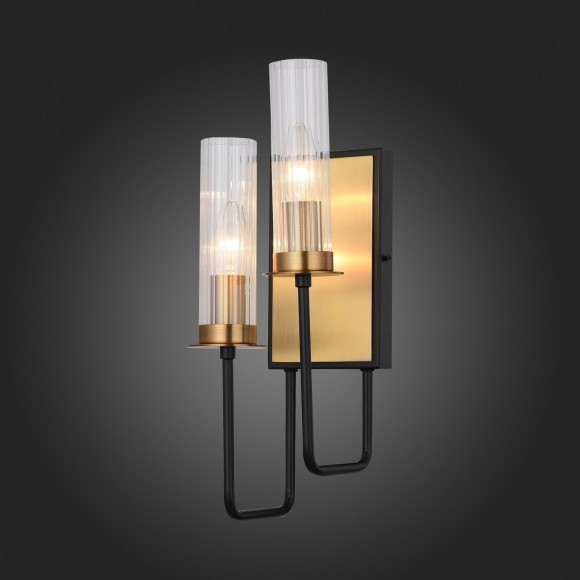 SL336.301.02 Бра ST-Luce Коричневый, Бронза/Прозрачный E14 2*60W DELAVERA SL336.301.02 Бра ST-Luce Коричневый, Бронза/Прозрачный E14 2*60W DELAVERA