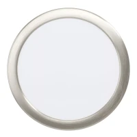 Светодиодный встраиваемый светильник EGLO FUEVA 5 99155, встроенный LED, CRI 80, сатиновая поверхность, диаметр 216 мм, врезное отверстие 205 мм, высота встройки 26 мм, 220В