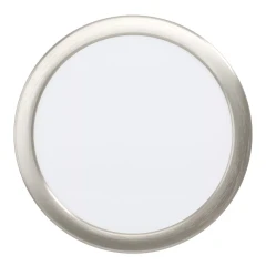 Светодиодный встраиваемый светильник EGLO FUEVA 5 99155, встроенный LED, CRI 80, сатиновая поверхность, диаметр 216 мм, врезное отверстие 205 мм, высота встройки 26 мм, 220В