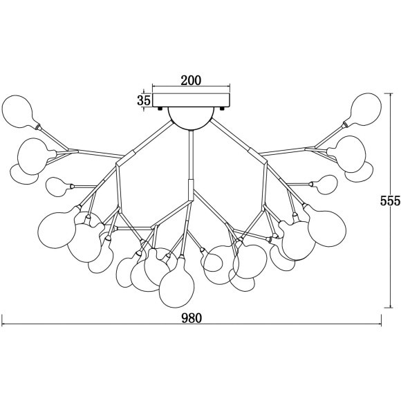 Люстра потолочная Freya FR5049CL-36B Florencia под лампы G4 3W