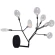 Бра Crystal Lux EVITA AP9 BLACK/TRANSPARENT