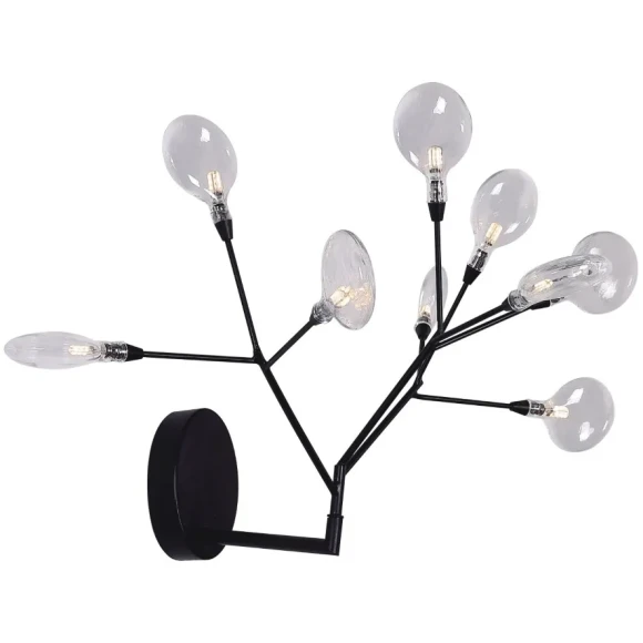Бра Crystal Lux EVITA AP9 BLACK/TRANSPARENT