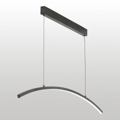 SY3547 LUSSOLE БРАДФОРД чёрный линейно-подвесной светильник с белым плафоном, LED 30 Вт, 4000 К, 2700 Лм, IP20