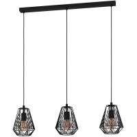 43693 Подвесной потолочный светильник (люстра) STYPE, 3Х40W, E27, L950, B200, H1100, сталь, черный