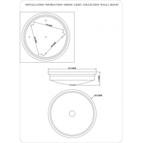 Настенно-потолочный светильник Odeon Light 4824/4C MARSEI под лампы 4xE14 4*40W