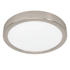 900584 Накладной светильник диммируемый FUEVA 5, 17W (LED), 3000K, ?210, сталь, матовый никель / пластик, белый